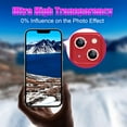 thumbnail image 4 of For Apple iPhone 14 / iPhone 14 Plus Diamond Bling Ring Crystal Tempered Glass Camera Len Protector Cover Red, 4 of 5