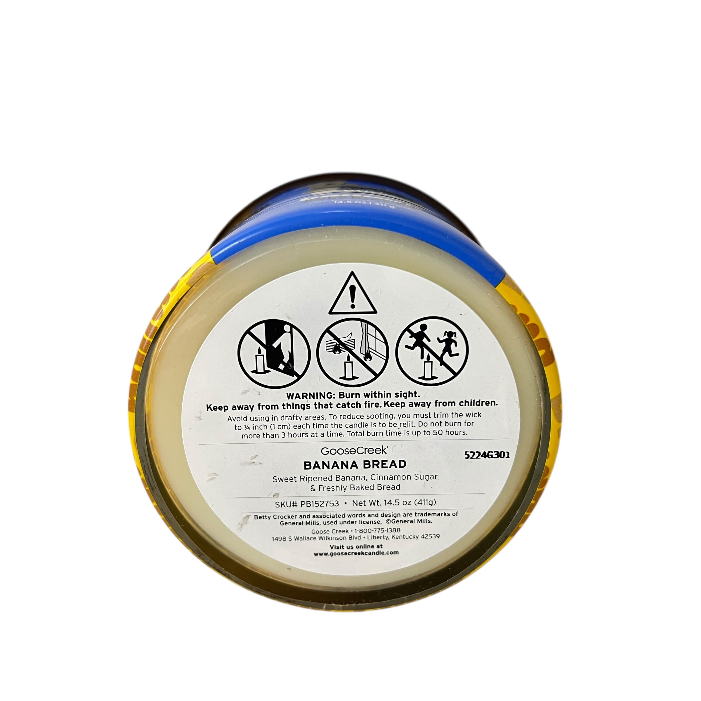 Goose Creek Banana Bread 3 Wick Candle 14.5 oz