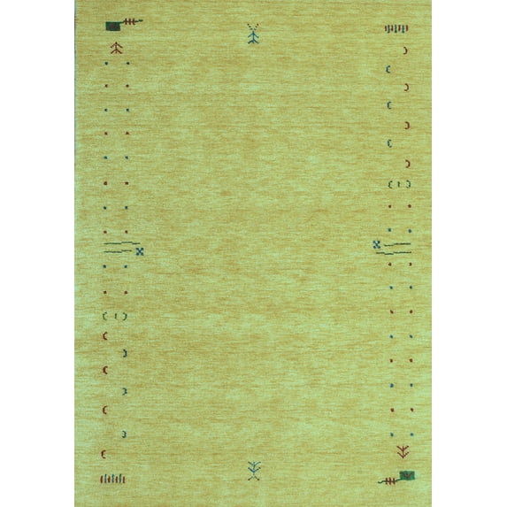 Ahgly Company Indoor Rectangle Abstract Light Blue Contemporary Area Rugs, 6' x 9'