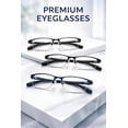 thumbnail image 6 of 3 Pack Reading Glasses for Men Women Rectangle Metal Frame Lightweight Readers Office Work Use, 6 of 8