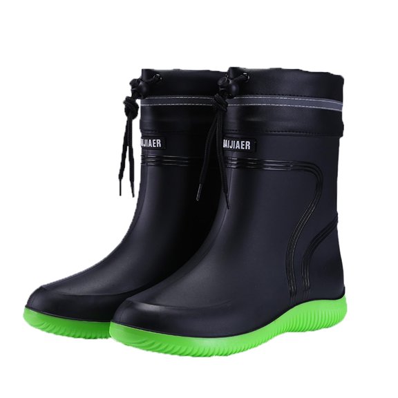 AUXDIQ Men Rain Boots Outdoor Garden Waterproof Ankle Rain Shoes
