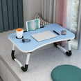 thumbnail image 3 of Foldable Notebook Desk Multi-Functional No Assembly Portable Writing Table Children Study Computer-Desks with Cup Holder & Slot, 3 of 7