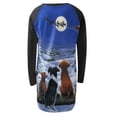 thumbnail image 4 of Nueva moda Casual estampado manga larga cuello redondo contraste Color suéter Top mujer ropa sudadera vestido Fridja  yut1582, 4 of 5