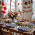 thumbnail image 5 of Anchor Navy Blue Round 13 Inch Placemats Set of 4, Red Nautical White Geometric Stripes HeatResistant Non Slip Place Mats for Dining Table, Wipeable Braided Kitchen Table Mats for Housewarming, 5 of 9