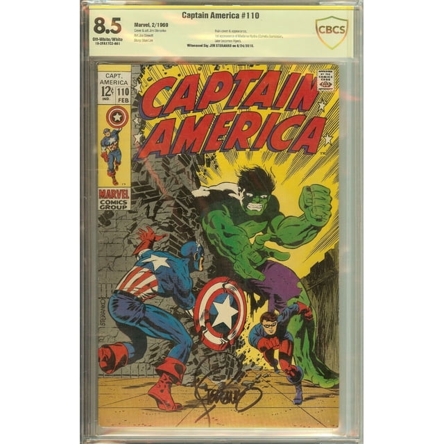 Captain America #110 CBCS 8.5 Signature Witness Jim Steranko