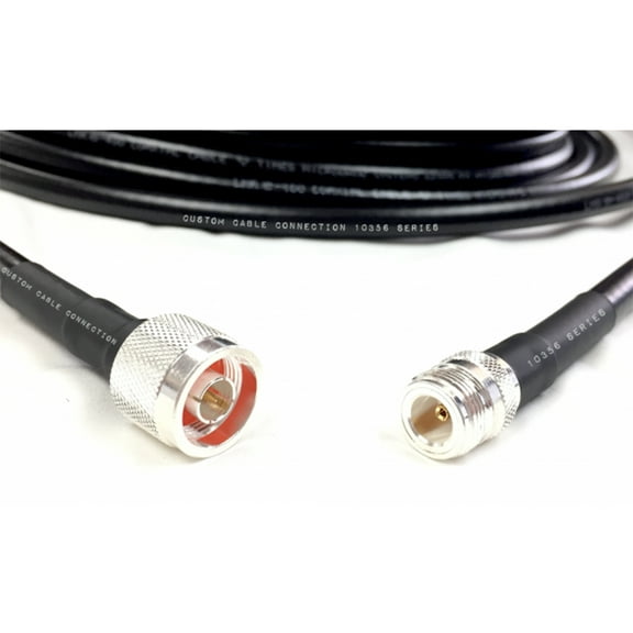 Custom Cable Connection 25 Ft Male to Female Low Loss Cable for Outdoor Use