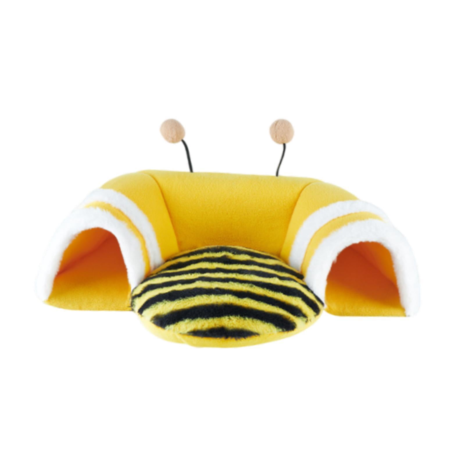 balikha Guinea Pig Hideaway Hamster Tunnel Cage Accessories Autumn Winter Warm Supplies House for Small Animal Beds Rat Mice Resting , Bee Nest