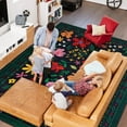 thumbnail image 7 of BLEUM CADE 8x10 Area Rug, Floral Rugs for Living Room, Lightweight Non Slip Washable Rug, Indoor Low Pile & Non-Shedding Vintage Rugs Carpet for Bedroom, Living Room, Dining Room, Black, 7 of 7