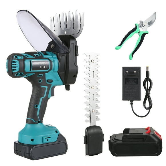 20V Cordless 2-in-1 Handheld Grass Trimmer & Hedge Cutter, 160mm Cutting Width, 220mm Pruning Shears, 1300rpm Speed, 2x 2000mAh Lithium-ion Batteries, 120V US Charger, Lightweight 2.84lb Garden Tool