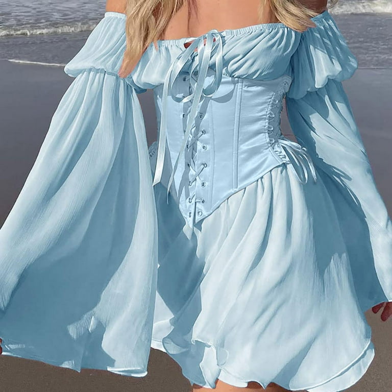 Fairy Outfit for Women,2023 Womens Two-Piece Lace Up Corset