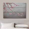 thumbnail image 3 of wall26 Canvas Print Wall Art Pink Cherry Blossom Branch on Wood Panels Nature Floral Illustrations Modern Art Rustic Scenic Relax/Calm Multicolor for Living Room, Bedroom, Office - 16"x24", 3 of 5