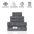 thumbnail image 5 of Salbakos Juego De Toallas De 6 Piezas 100% Algodón Turco | Colección Heirloom Quality Hotel & Spa | Ultra Suave Súper Absorbente 2 Toallitas 2 Manos 2 Juegos De Toallas De Baño | Hecho En Turquía (Jue, 5 of 5