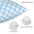 thumbnail image 5 of YFYANG Square Decorative Throw Pillow Case (Without Pillow Insert), Blue Vintage Plaid Texture Bedroom Sofa Car Cushion Cover, 26"x26", 5 of 9