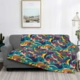 thumbnail image 2 of Fotbe Colorful Carp Streamer Manta de Franela con Estampado, Manta Ultrasuave para Cama, Sofá, Auto, Hipoalergénica y Antibolitas-60"x50", 2 of 6