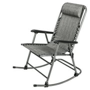 Angle View: Viugreum Rocking Chair Leisure Chair for Living Room Gray