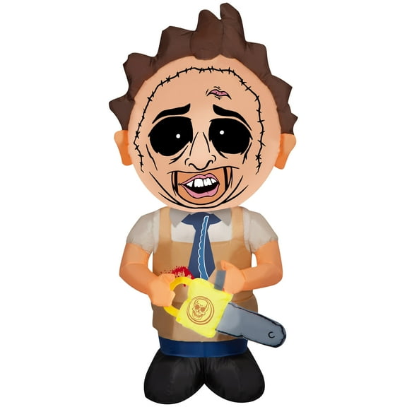 Gemmy Airblown Inflatable Stylized Leatherface Radar, 3.5 ft Tall, Multicolored