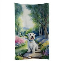 Sealyham Terrier Spring Path Kitchen Towel