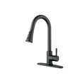 thumbnail image 1 of Single Handle Deck Mount Pull Out Sprayer Kitchen Faucet with Deckplate Included, 1 of 5
