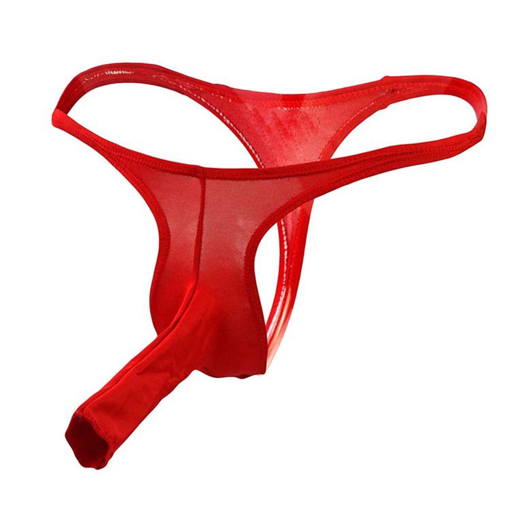 DENGDENG Men's Soft Pouch Comfort Underwear Low Rise Thongs for Men ...