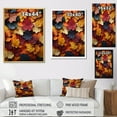 thumbnail image 4 of Designart "Palette Muted Leaves Autumn wall decor II" Floral & Botanical Floater Framed Wall Art Print, 4 of 7