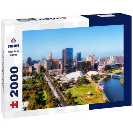 Skyline of Adelaide city CBD cityscape on shores of Torrens river in South Australia 2000pc Puzzle