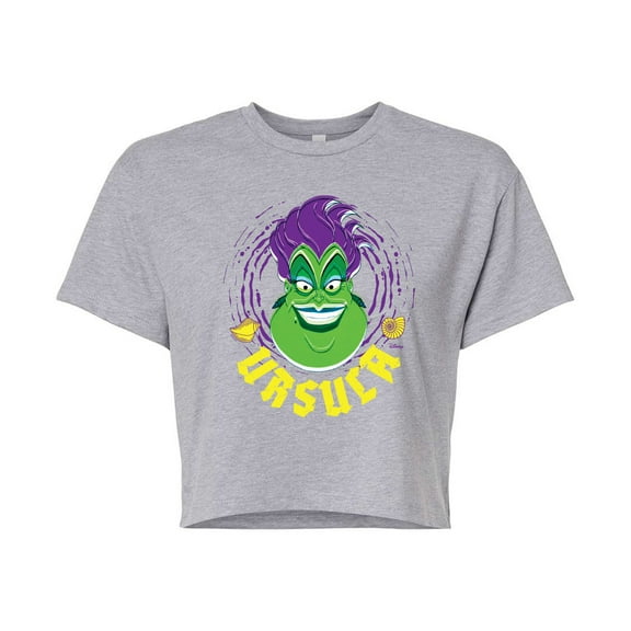 Disney Villains - Ursula - Juniors Cropped Cotton Blend T-Shirt