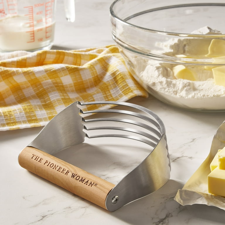 The Pioneer Woman Stainless Steel and Olivewood Pastry Blender, 7