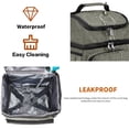 thumbnail image 4 of COUTUDI 14L Large Insulated Lunch Bag for Men Women Adult Reusable Leakproof Tote Cooler Lunch Bag for Office Work Double Deck with Shoulder Straps Darkgreen, 4 of 6