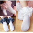 Little Girls Big Ruffle Socks Cute Double Lace Frilly Dress Socks 6