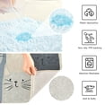 thumbnail image 3 of Yayeee Bath Rug for Bathroom Floor Non Slip Rectangle Fluffy Soft Absorbent Mat, 16"x24", Blue Cute Cats, 3 of 7
