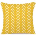 thumbnail image 2 of Juego de 4 fundas de almohada de 18 x 18 pulgadas, funda de almohada decorativa de tela de lino para exteriores para sofá, cama, coche, 45 x 45 cm (amarillo, 18 x 18, juego de 4), 2 of 5