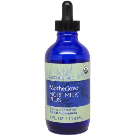 Motherlove More Milk Plus® Alcohol-Free Tincture (4oz) Fenugreek-Based Lactation Supplement to Optimize Breast Milk Supply
