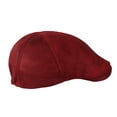 thumbnail image 3 of WITHMOONS Vintage Cabbie Flat Cap Classic Faux Leather Gatsby Hat YT31290 (Red), 3 of 5