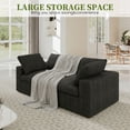 thumbnail image 4 of Sdorens Free Convertible Sectional Sofa Modular Couch,Modern Linen Fabric Sofa,loveseat sofa for Living Room,Apartment and Small Space,2-Seat Sofa,Black, 4 of 26