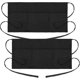 thumbnail image 1 of 2pcs 3-pocket waitress apron, waterproof and oil-repellent waiter waist apron,black, 1 of 5