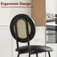 thumbnail image 6 of EastVita Set of 4 Modern Dining Chairs,Thick Upholstered Kitchen Dining Room Chairs with Metal Legs,Space Saving,Black (4-Pack), 6 of 8