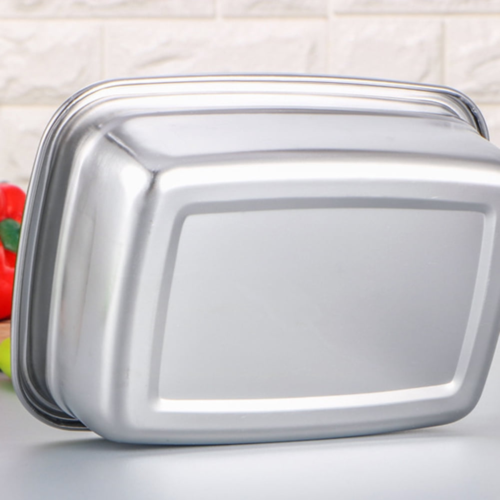 Yesbay 850ml Stainless Steel Lunch Box Bento Picnic Food Storage Container,Silver
