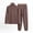 Brown, variant on YMNXA Men'S Pajama Set Long Sleeve Turtleneck Solid Color Top And Pant Comfortable Soft Loungewear Outfits For Daily Wear Black Xxl/05