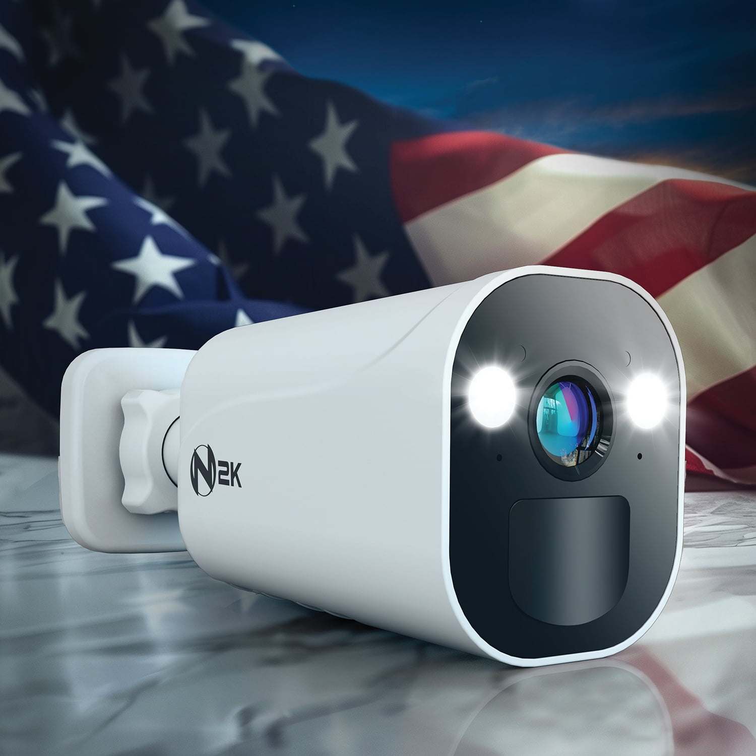 Night Owl Expandable Wi-Fi Security Hub with 64GB microSD Card and 3 Wire Free 2K Deterrence Cameras