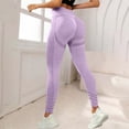 thumbnail image 4 of Light Purple Leggings Women High Waist Butt Lifting Slimming Gym Workout Yoga Pants, 4 of 4