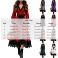 thumbnail image 3 of Ygbgbb Women's Long Sleeve V‑Neck Midi Dress, Lace Trim Bow Waist Medieval Gothic Dress for Halloween Cosplay Themed Parties White L, 3 of 5