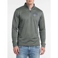 thumbnail image 4 of Southern University Jaguars Reebok Mens Dark Gray Textured Qtr Zip Pullover, 4 of 5