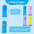 thumbnail image 2 of Juego de 4 cepillos de dientes para perros, cepillo de dientes de silicona de 360° para mascotas para la limpieza dental, cuidado dental, cepillo de dientes de dedo para cachorros, gatos y animales pe, 2 of 5