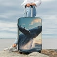 thumbnail image 5 of Salouo Dancing Whale Pattern Travel Dust-proof Suitcase Cover, Softside Suitcase Protector Luggage Cover Protector for 18-32inch ,Not Included Suitcase, 5 of 8