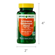 Spring Valley Echinacea Goldenseal Blend Dietary Supplement, 900 mg, 75 Vegetarian Capsules