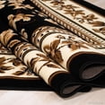thumbnail image 3 of Allstar Rugs Allstar Woven Traditional Persian Floral Design Rug Black 5' 2"x7' 0" 5' x 8', 3 of 5