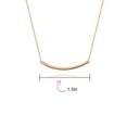 thumbnail image 3 of Bling Jewelry Womens Minimalist Curved Bar Pendant Necklace in 14K Rose Gold Plated Sterling Silver, 3 of 5