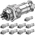 thumbnail image 1 of DIYhz 10 Pcs GX16 5 Pins Panel Metal Mount Circular Metal Aviation Connector Adapter Male Female Plug Socket, 1 of 5