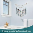 thumbnail image 5 of Real Eucalyptus Wall Decor with Natural Seashell Beach Decor Coastal Home Decorations with Fresh Eucalyptus Stems Hanging Wooden Bead Garland for Large Bedroom Bathroom Living Room 32 x 32 Inch, 5 of 7