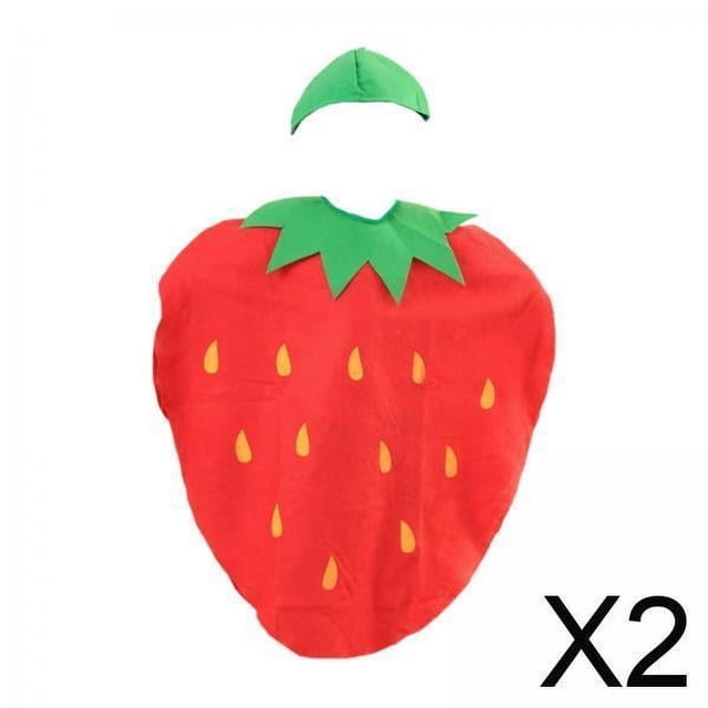 2xTraje De Fresa Disfraz De Fruta De Dibujos Animados Para Fiesta Temática De Juego De Rol De Halloween Estilo B